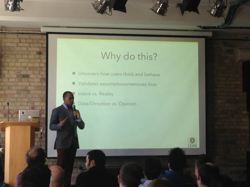 Rafael explaining why you get out of the building and talk to people.