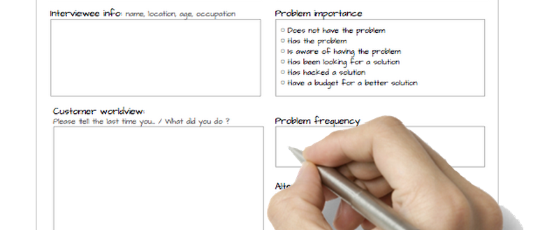 Problem interview template